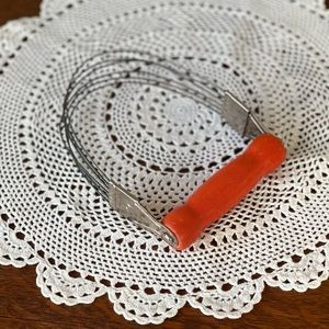 Vintage Red Wood Handled Androck Pastry Dough Kneeder Blender